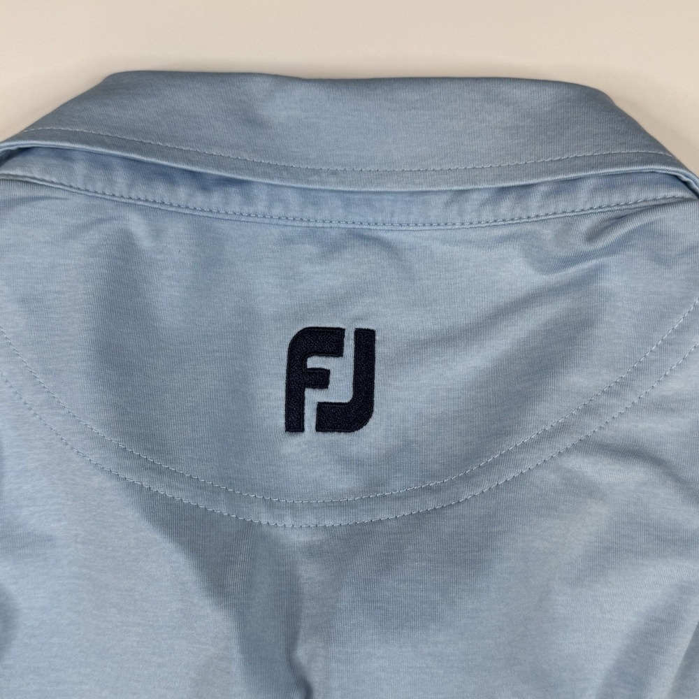 Footjoy FJ Golf Polo Abaco Club Blue White Short Sleeve Stretch Mens XL - Picture 14 of 14